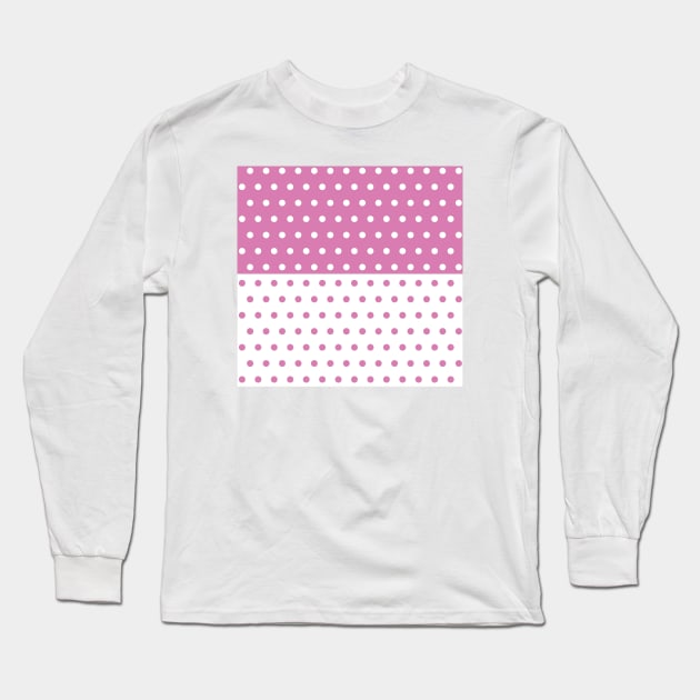 Pink Polka Long Sleeve T-Shirt by fairedesign